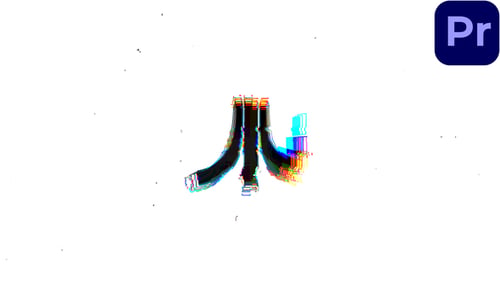 Fast Pixel Glitch Logo for Premiere Pro