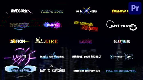 Dynamic Fluid Neon Animated Titles