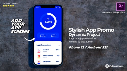 Dynamic App Presentation with 3D Mobile Mockup and Modern UI