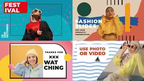 Vibrant Fashion Slideshow with Dynamic Transitions for Product Promotions