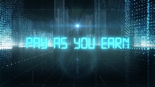 Skyscrapers Digital City Tech Word Pay As You Earn