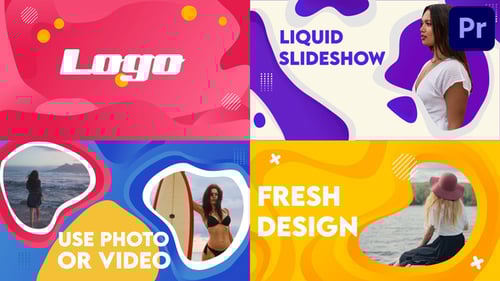 Dynamic Liquid Shapes Slideshow with Animated Photo and Video Transitions