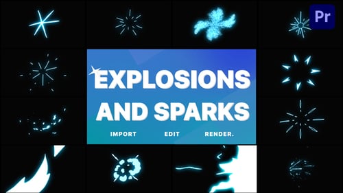 Explosions and Sparks Pack | Premiere Pro MOGRT