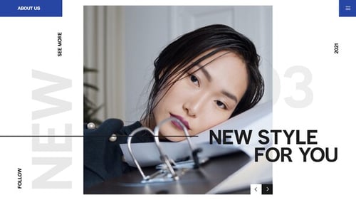 Clean Website Promotion Presentation with Block Transitions