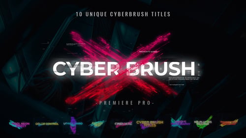Cybernetic Brush Stroke Text Title Reveals