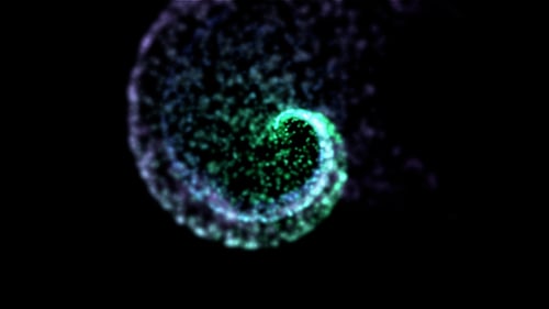 Magic Membrane Spiral - Cyan Particles Loop