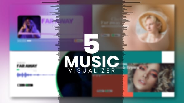 Modern Music Visualizer Templates with Dynamic Audio Waveforms ...