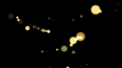 Golden Sparkling Particle Overlay Elements