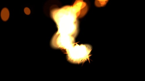 Golden Light Flare Particles Animation