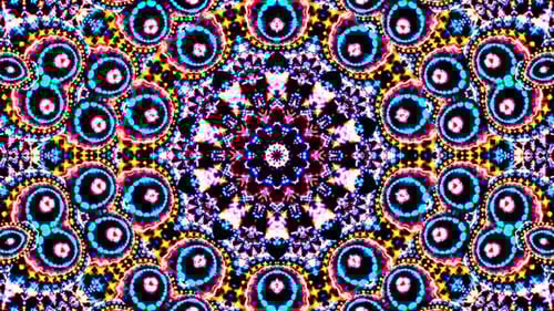 Vibrant Abstract Kaleidoscope Pattern Background Animation Loop