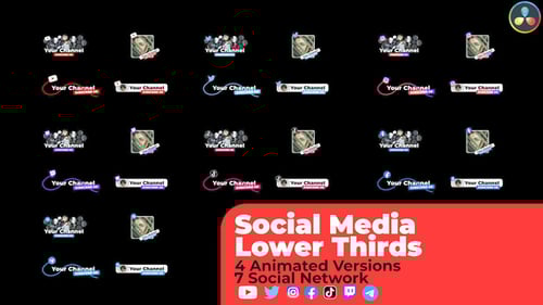 Clean Animated Social Media Lower Thirds Pack