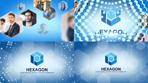 Modern Hexagon Logo Reveal Animation