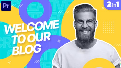 Modern Dynamic Blog Opener with Colorful Geometric Shapes and Kinetic Typography