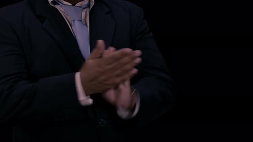 Schnelles Klatschen für Geschäftsmann