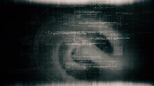 Futuristic Data Matrix Simulation HUD Background 08