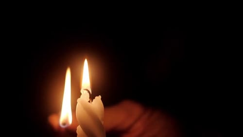 Lighting Candle with Match
