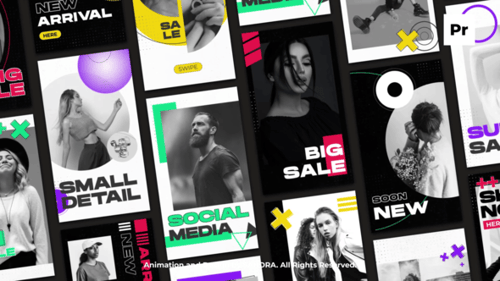 Dynamic Social Media Stories with Bold Geometric Design