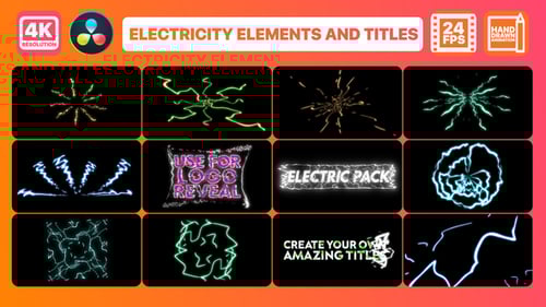 Electricity Elements And Titles | DaVinci Resolve