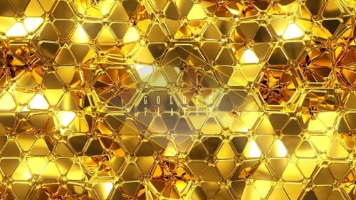 Shimmering Gold Abstract Geometric Loop Background