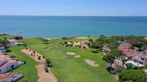 Aerial Overview of Quinta Do Lago Resort Buildings in Vale De Lobo Algarve Portugal Europe