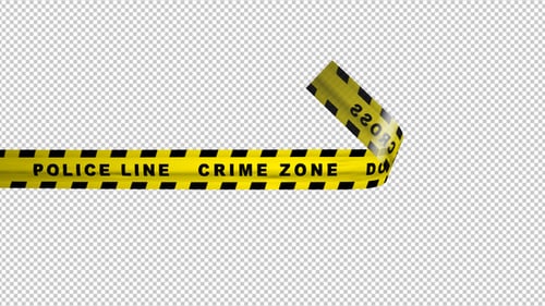 Warning Tape - Police Line - Crime Zone - 4K Transition