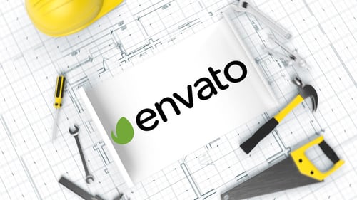 Construction Blueprint Logo