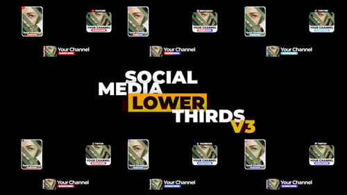 Dynamic Social Media Lower Thirds Pack