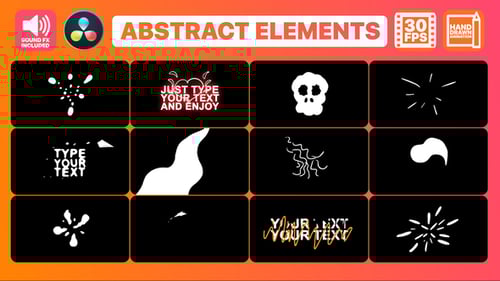 Flash FX Abstract Elements And Titles | DaVinci Resolve