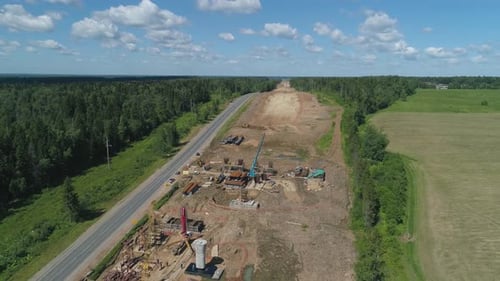 Highway Construction Aerial View