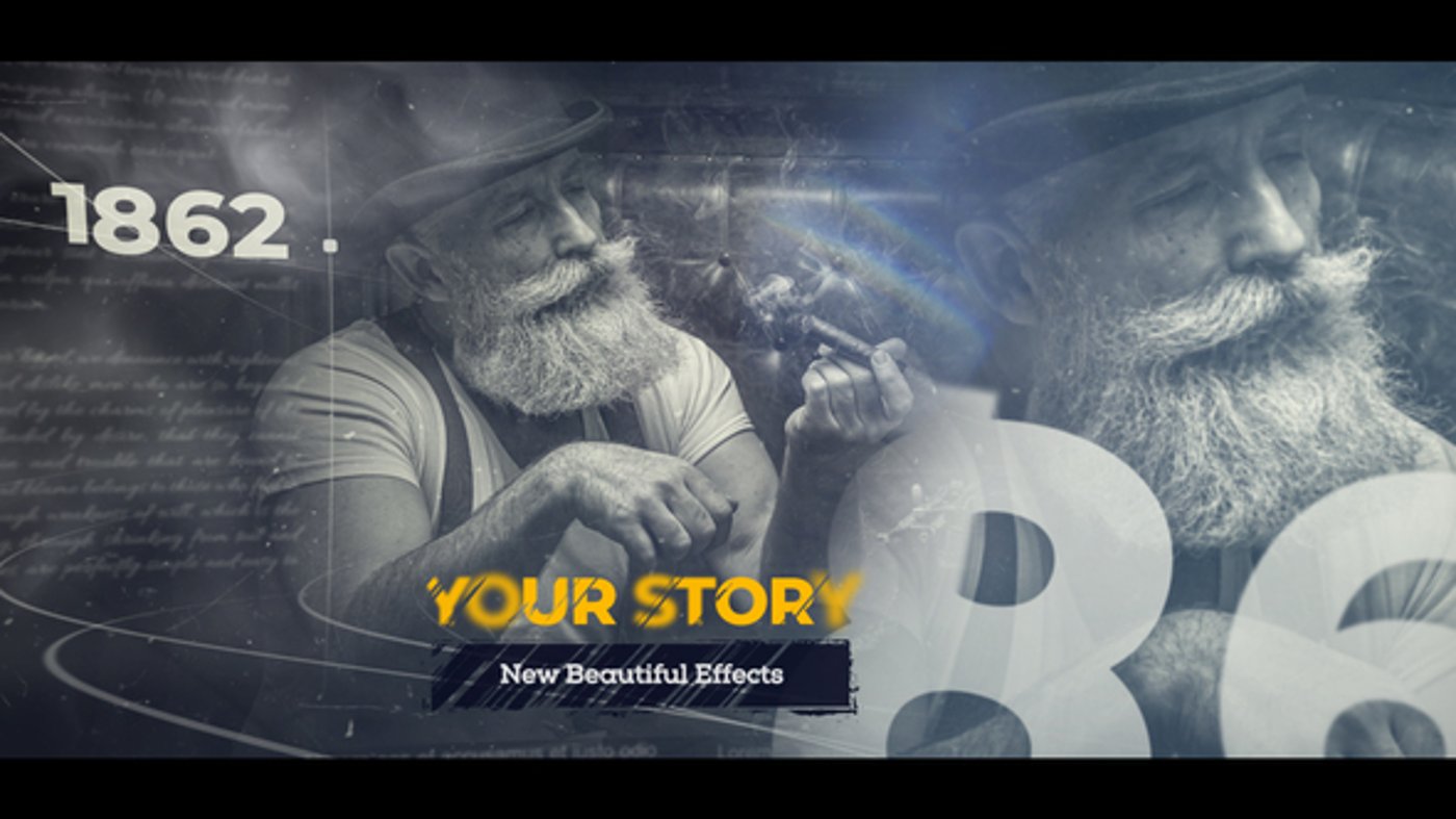 Historical Timeline Slideshow with Vintage Photo Displays, Video ...