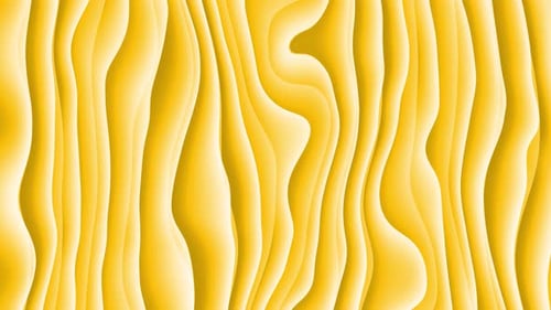 Fluid Abstract Yellow Wavy Lines Seamless Loop Background