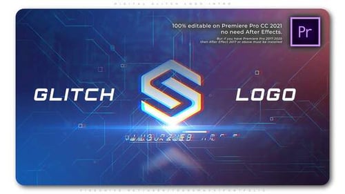 Digital Glitch Logo Intro