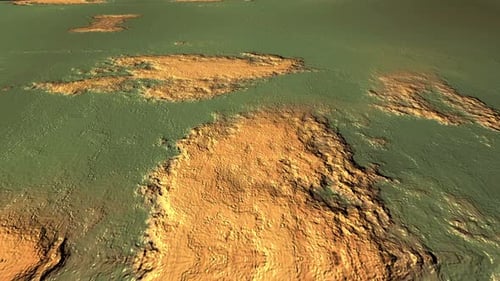 Abstract Digital Topographic Map Flyover Animation