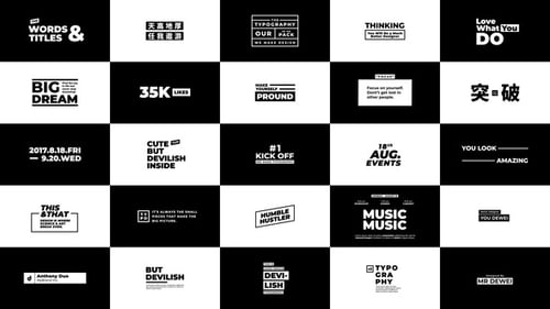 Modern Kinetic Typography Animated Titles Pack