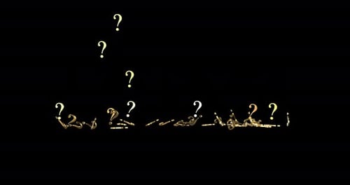 Falling 3D Gold Question Marks Animation