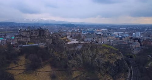 View Of The City And Castle In Edinburgh