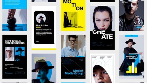 Corporate Typographic Social Media Stories Template