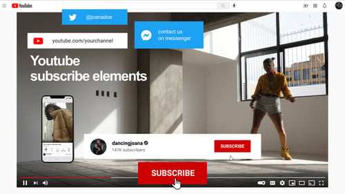 YouTube Subscribe and Social Media Lower Thirds Pack