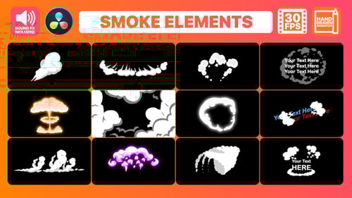 2DFX Smoke Elements And Titles | DaVinci Resolve