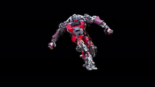 Detailed 3D Futuristic Robot Performing Various Actions