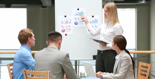 Business Presentation in Modern Office Setting