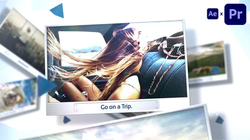 Modern Geometric Photo and Video Slideshow Presentation