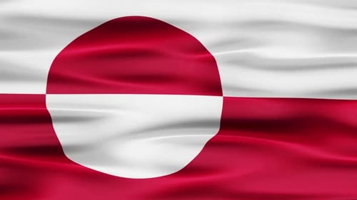 Waving Flag of Greenland Animation