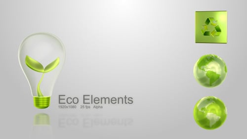 Animated Eco Elements Pack: Nature, Growth, and Recycling Icons