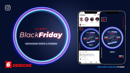 Black Friday Sale Glow Instagram Ad B159