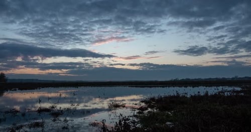Evening Sky Over Lake In Ukraine