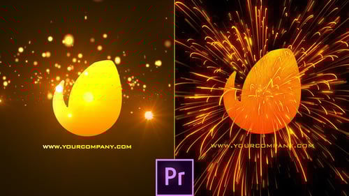 Dynamic Electric Cinematic Logo Reveal with Particle Burst