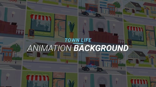 Town life - Animation background