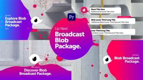 Dynamic Fluid Blob Broadcast Graphics Package