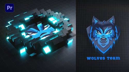 Cubic Digital Blocks Logo Reveal Animation